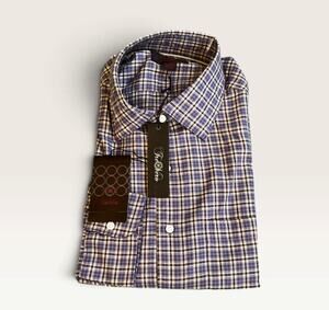 Tre Vero Men's Plaid Button-Down Shirt - New with Tags, Size Large